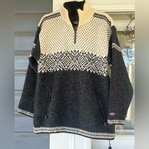 NORSKWEAR 100% Wool Norway Men’s S Women’s L Snowflake Sweater